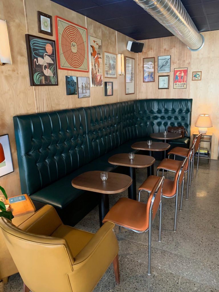 The interior of The Bartender's Handshake, a bar in Des Moines