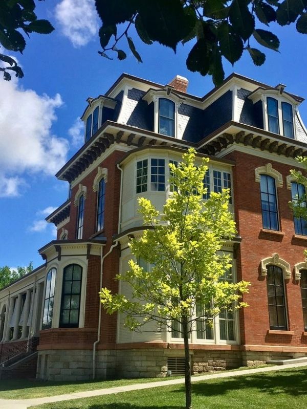 The exterior the Historic General Dodge House in downtown Council Bluffs, Iowa