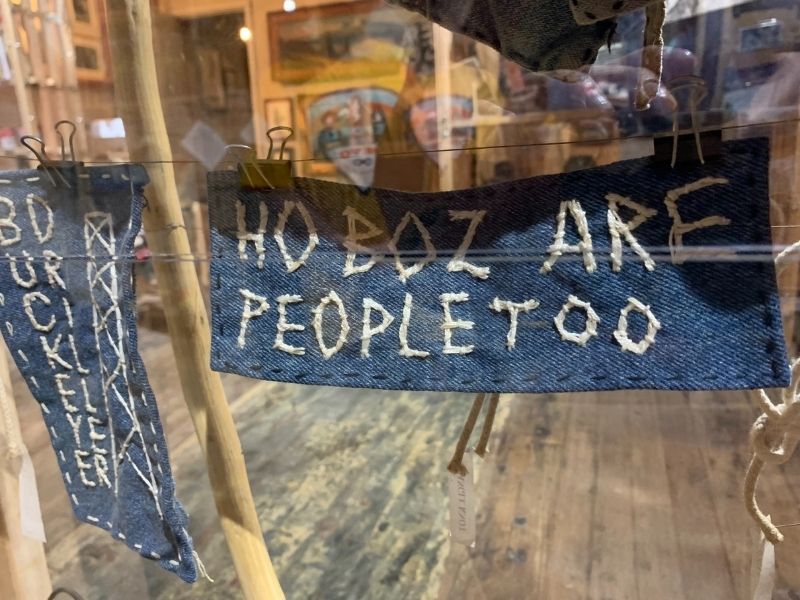 An exhibit inside The Hobo Museum In Britt, Iowa