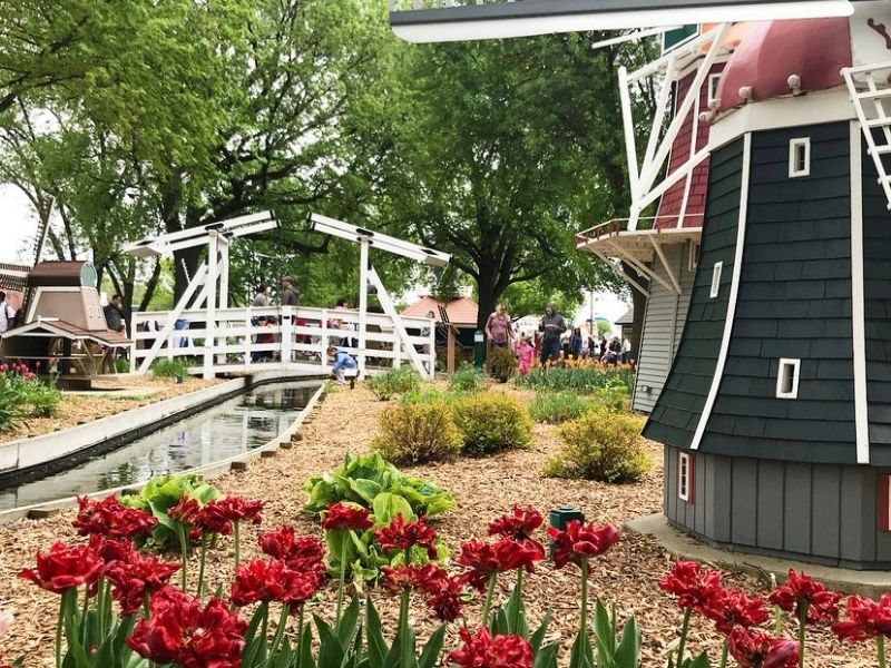 A park in Orange City, Iowa