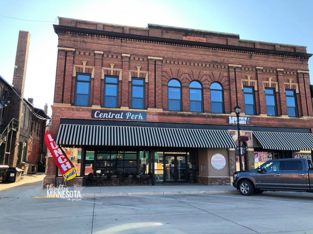 Exterior of Central Perk Coffee House in Estherville, Iowa