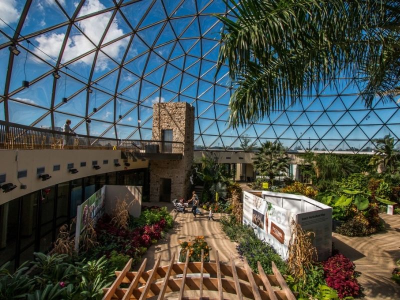 The greenhouse dome at Greater Des Moines Botanical garden