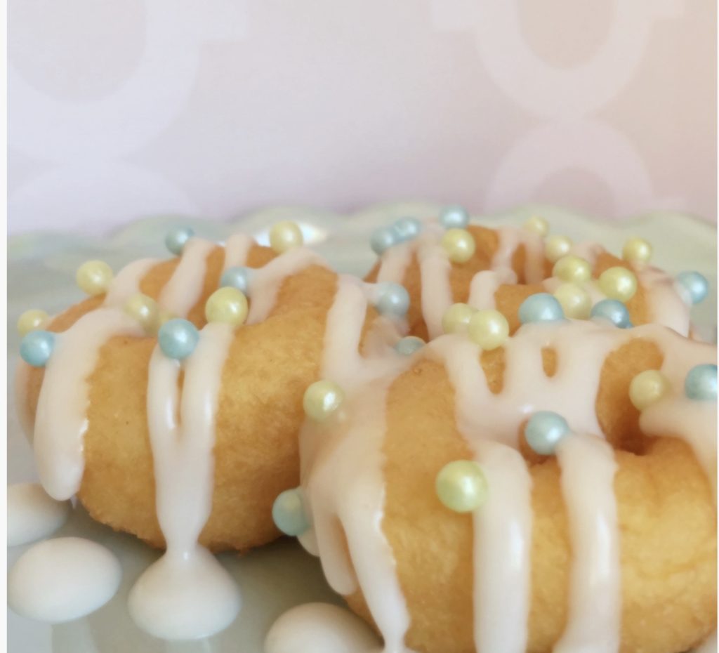 A close-up shot of donuts from Mahalo's Coffee & Mini Donuts in West Des Moines.