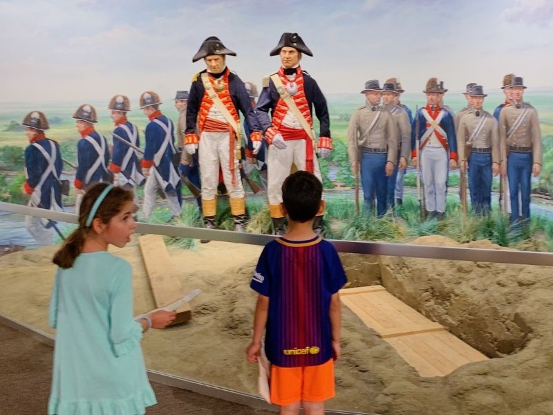 Kids looking at an exhibit at the Lewis & Clark Interpretive Center in Sioux City 