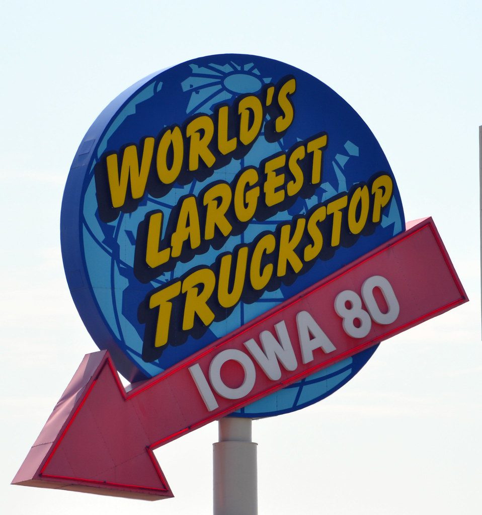 Sign for Iowa 80, World's Largest Truckstop