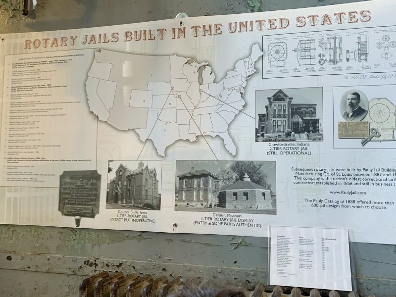 A map of historic rotary jails in the United States 