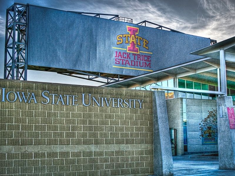 Exterior of Jack Trice Stadium at Iowa State University in Ames