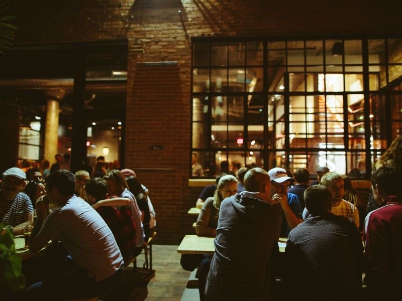 Thee patio at Exile Brewing Co. in Des Moines is a modern day bier garden.