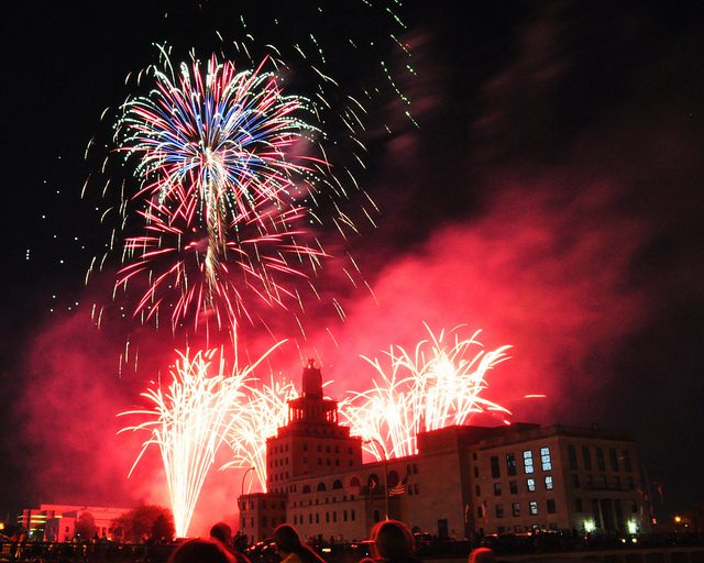 The Freedom Festival is held on the Fourth of July in Cedar Rapids