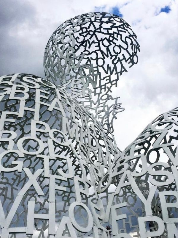 A sculpture at the Pappajohn Sculpture Park in Des Moines  