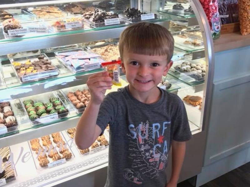 Boy at the Sugar Makery in Glenwood, Iowa