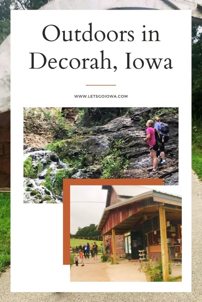 Fun things to do outdoors in Decorah, Iowa - Kayak the Upper Iowa River, bike on Trout Run Trail, climb the waterfall at Dunning's Spring Park, and so much more!