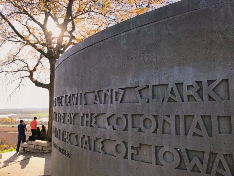 The Lewis & Clark Monument Park is in Council Bluffs 