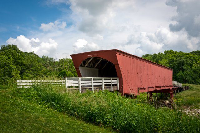 A covered bridge near Winterset, Iowa