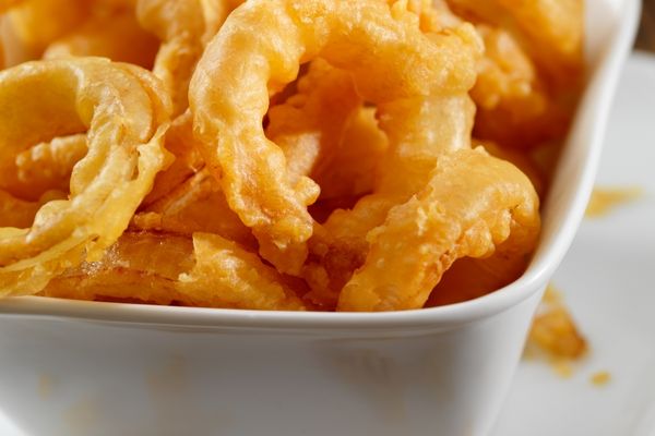 Bowl of onion rings