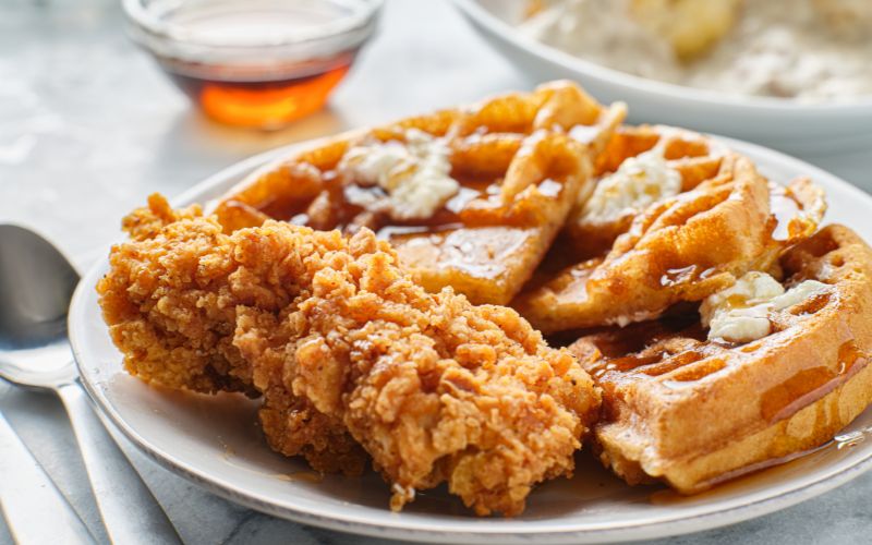 Fried chicken and waffles