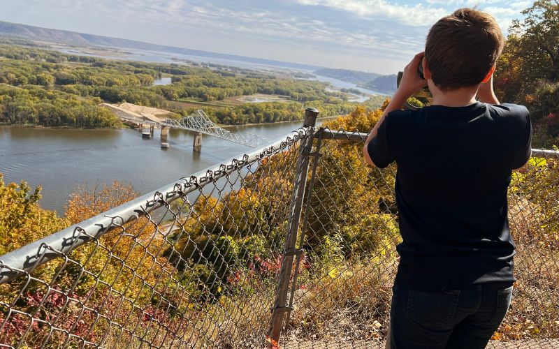 Looking out at Mount Hosmer City Park