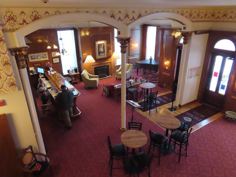 Lobby of Decker Hotel in Maquoketa, Iowa