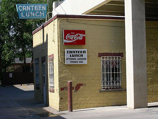 Exterior of Canteen Lunch in the Alley in Ottumwa, Iowa