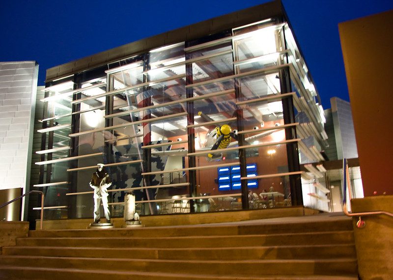 The exterior of Grout Museum of History and Science 