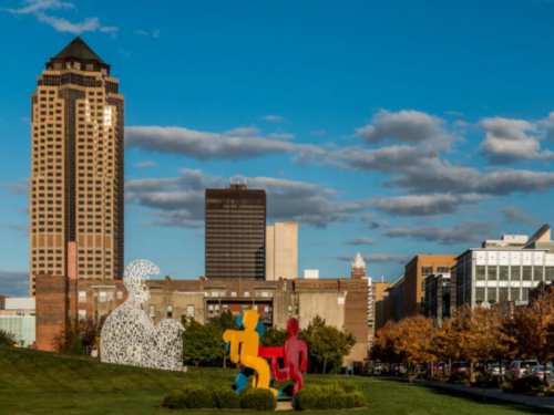 The Pappajohn Sculpture Park in downtown Des Moines