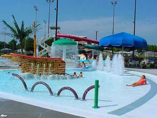 Kids lounge at Pirate Cove Water Park in Council Bluffs