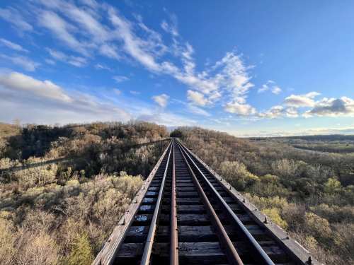 A view of the rail tracks in Boone, Iowa 