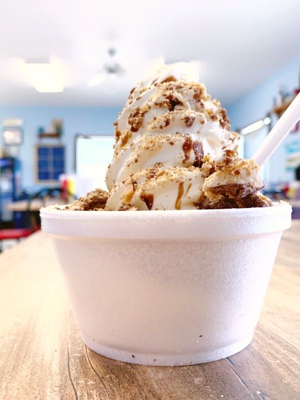 Ice cream at Captain's Landing in Moravia, Iowa, a town near Honey Creek Resort