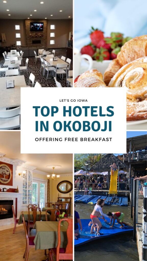 Great guide featuring the top-rated hotels in Okoboji that offer free breakfast. Finding a hotel with complimentary breakfast is a great way to stay on a budget while on vacation!