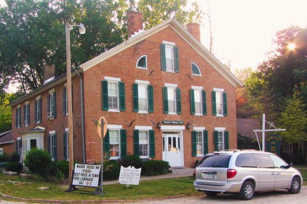 Exterior of the Masson House Inn located in Bentonsport, Iowa