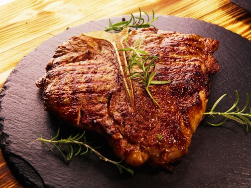 T-bone steak with rosemary