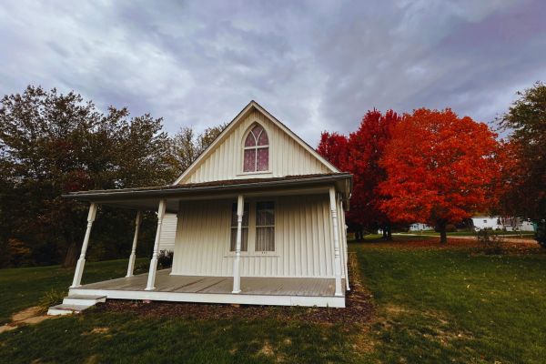 The American Gothic House in Eldon, Iowa
